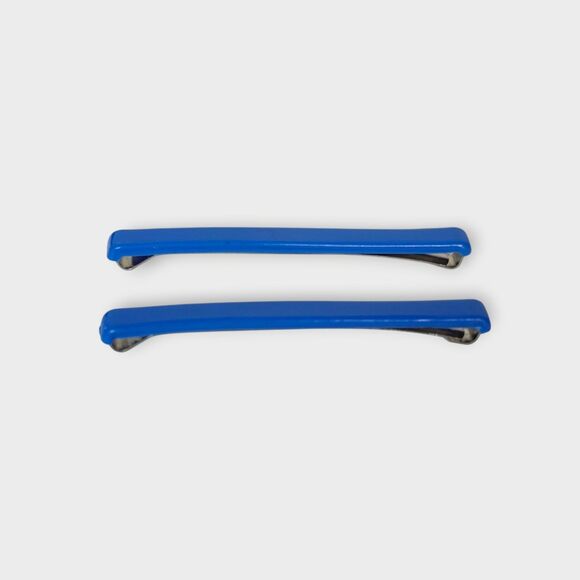 2 Goody Stay Tight Vintage Vtg Clasp Clip‎ Hair Barrettes 2.5” USA BLUE main image 5